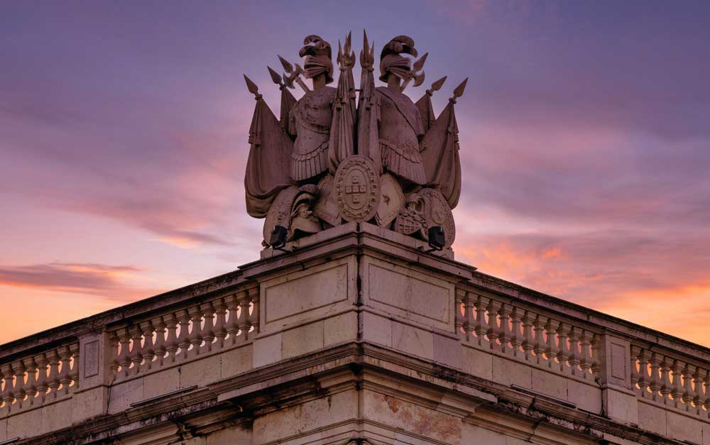 Lisbon Praca do Comercio roof Detail